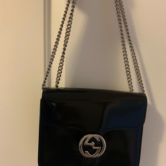 Authentic - GG Gucci marmont black leather bag. - Picture 11 of 13